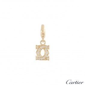 Cartier Yellow Gold Diamond C De Cartier Charm 0.21ct G+/VS+